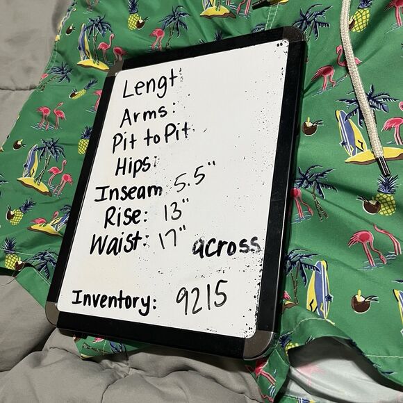 Polo Ralph Lauren Shorts Mens XL Green Swim Trunks Pockets Surf Flamingo Beach - Picture 8 of 9